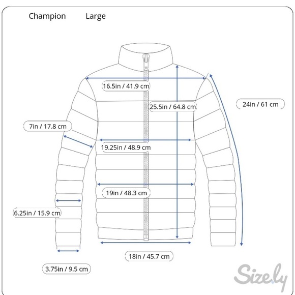 Champion Women's Size Large Blue Fully Lined Windbreaker Jacket Coat 228 - Picture 7 of 7